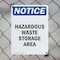 Signmission Hazardous Waste Storage Area OSHA Notice Sign, Plastic, 10in W x 14in L, 2PK OS-2PACK-NS-P-1014-V-13347 - alternate 3